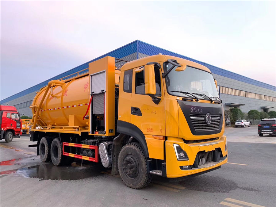 國六東風天龍清洗吸污車